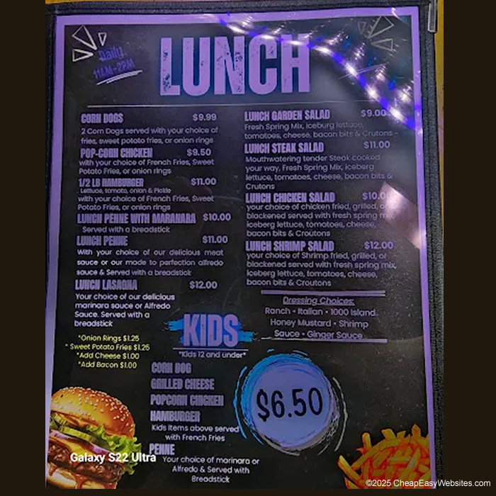 Lunch Menu